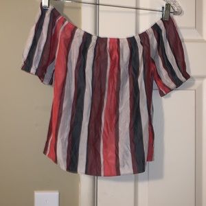 Off the shoulder express top with a back split